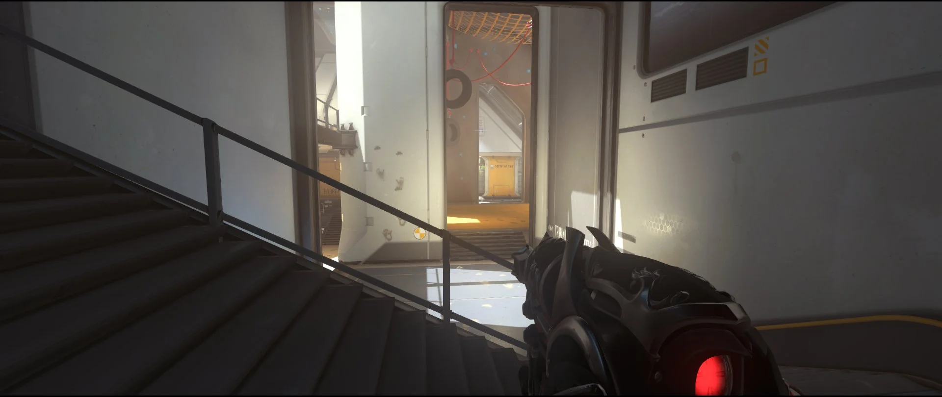 Stairs to point defense sniping spot Widowmaker Horizon Lunar Colony Overwatch