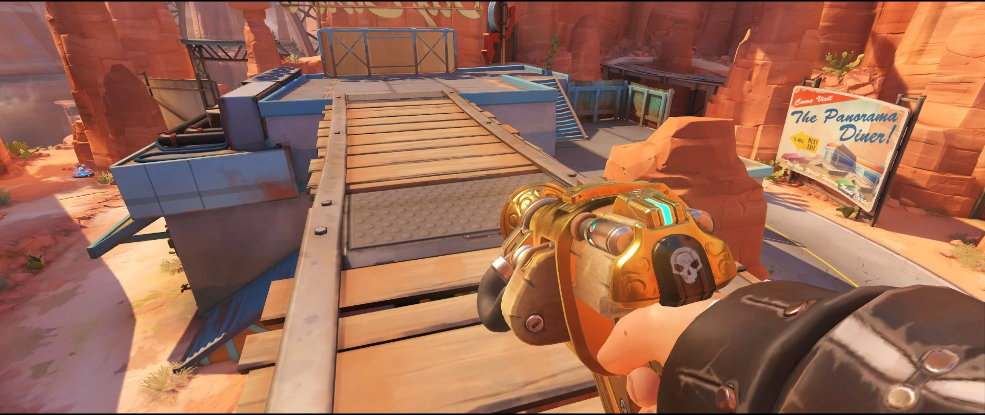 Gas station high ground turret placement Torbjorn Route 66 Overwatch