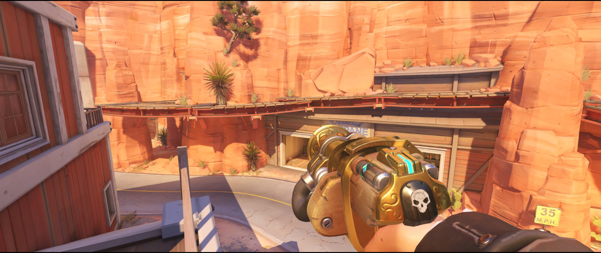 Catwalk+second+point+turret+placement+Torbjorn+Route+66+Overwatch