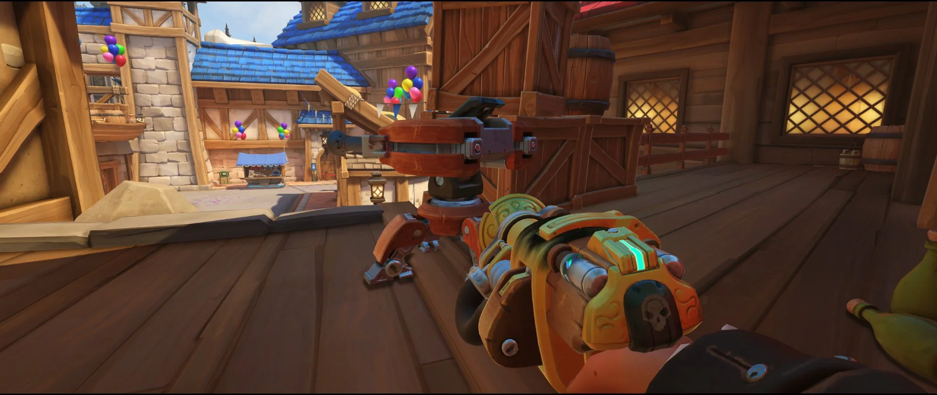 Secondary high ground protecting point turret placement spot Torbjorn Blizzard World Overwatch