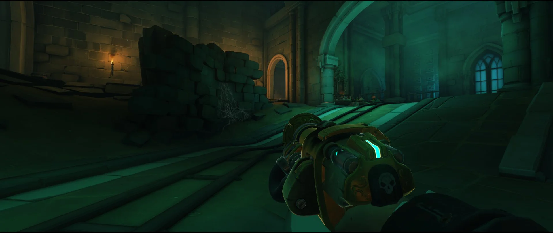 Main defensive area second point turret placement spot Torbjorn Blizzard World Overwatch