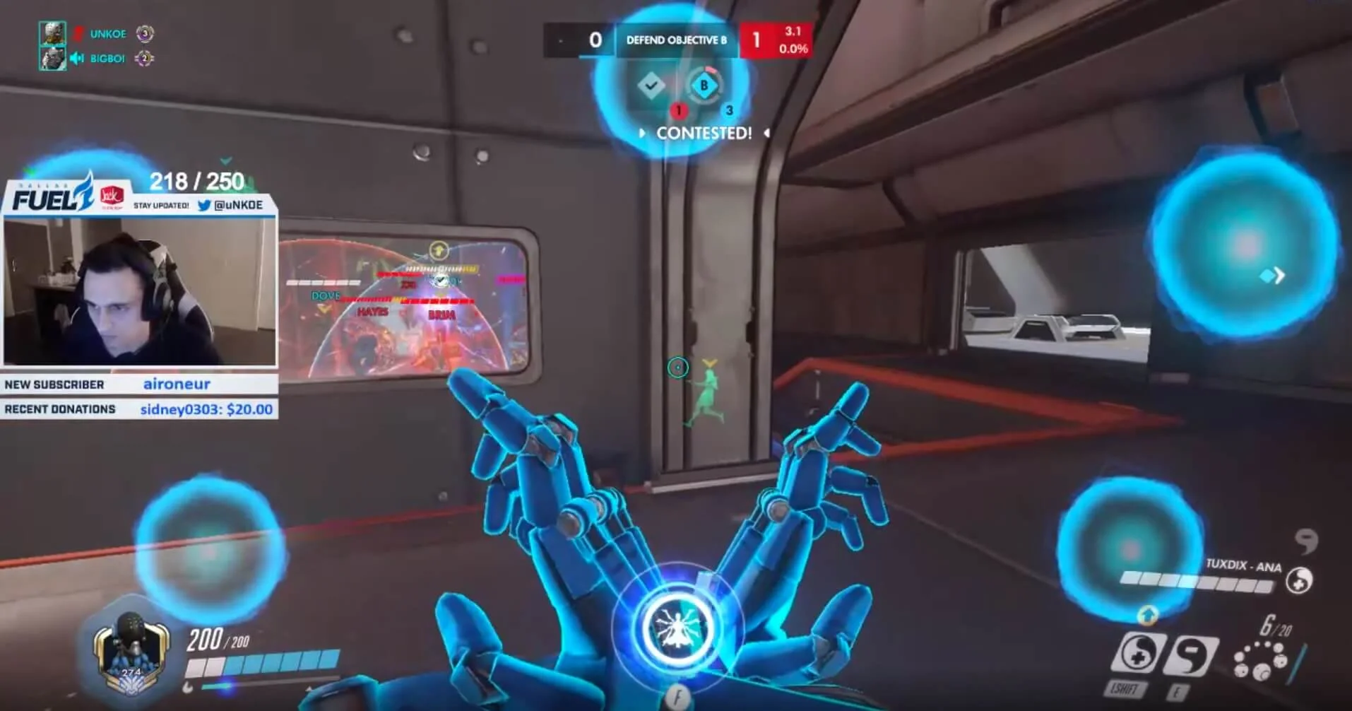 uNKOE counters Sombra thanks to his insane reaction time