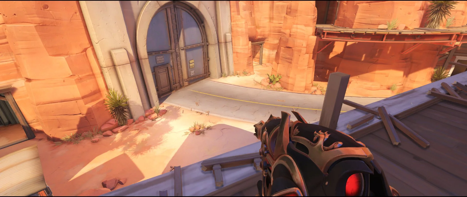 Pub first floor view defense sniping spot Widowmaker Route 66