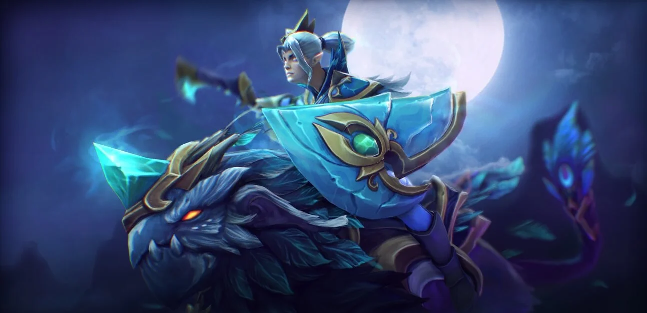 Spirit of the Emeraldine Rider loading screen for Luna - Valve