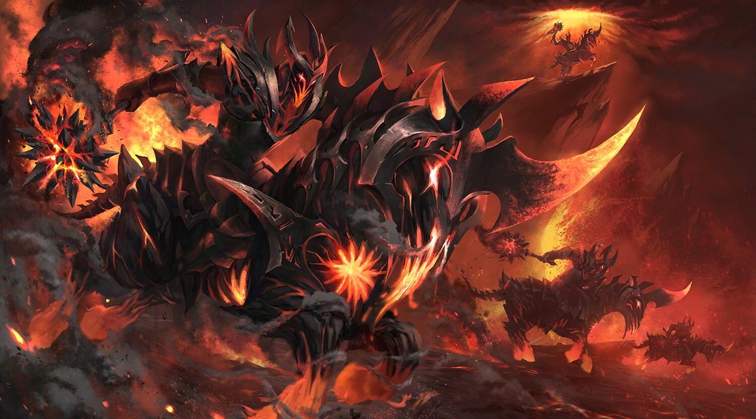 Burning Nightmare loading screen for Chaos Knight - Valve