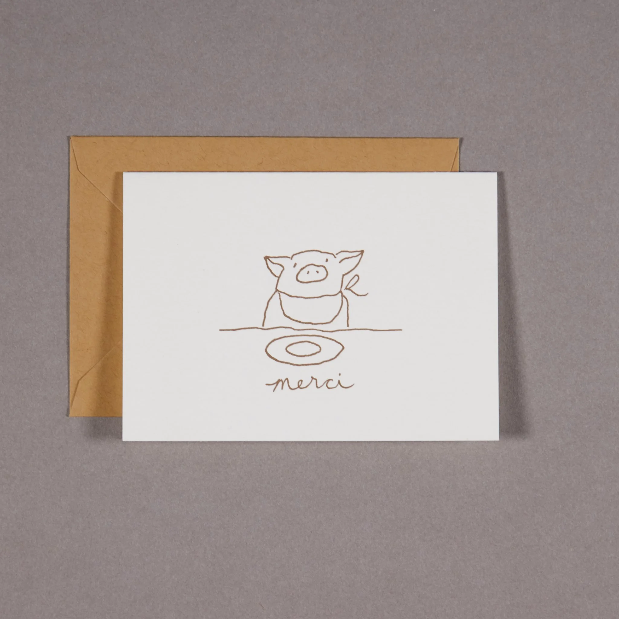 WINK Notecard Merci Pig