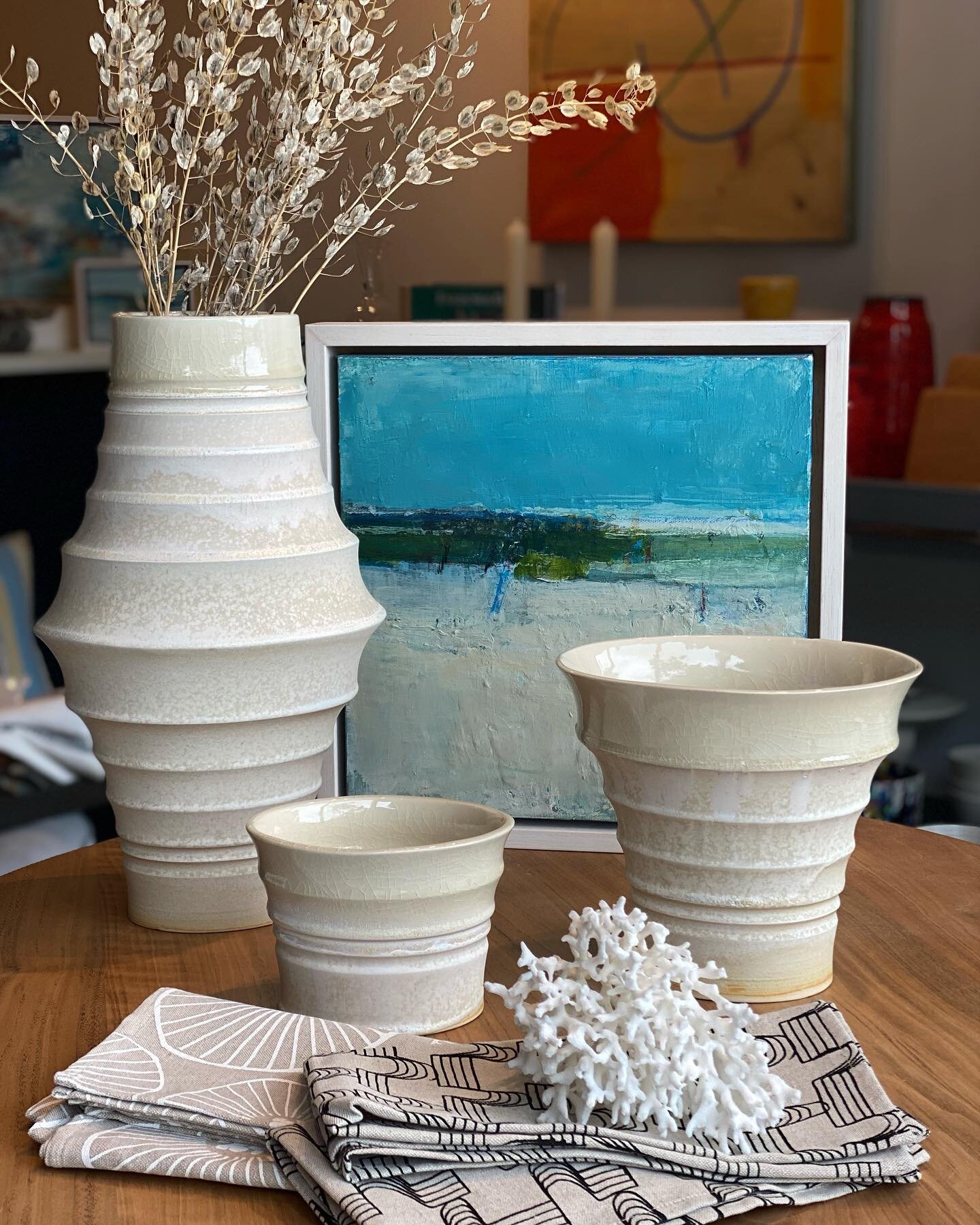 These new pieces from @ruthborgenicht have blown us away! We can see them everywhere from an airy summer home to a cozy office. Our customers seem to agree&mdash;two pieces have already found new homes! 
.
Stop in to see all her new work before it&rs