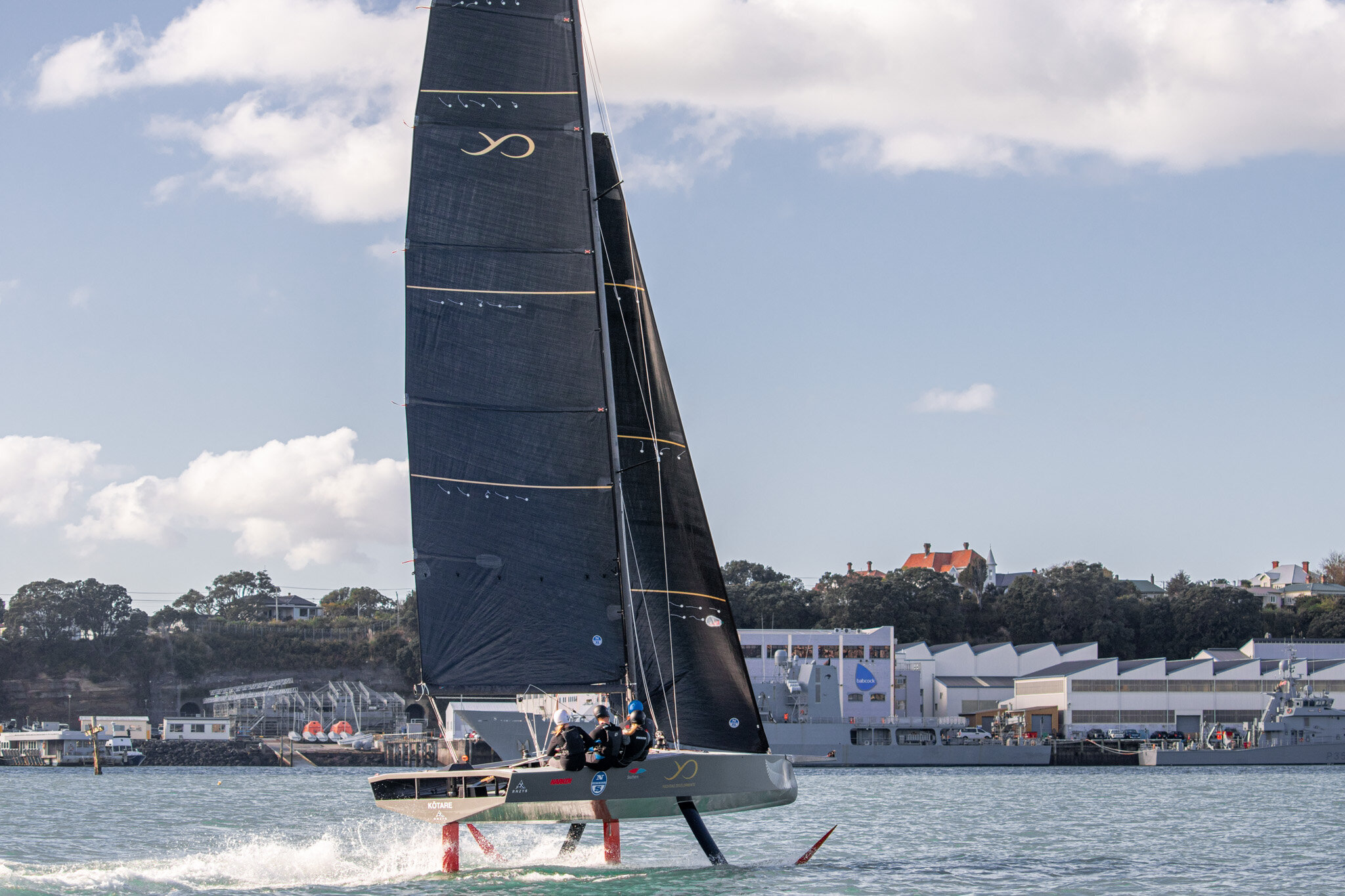 Sail testing with North Sails and Southern Spars on the Waitematā Harbour. Image: Georgia Schofield / Yachting Developments