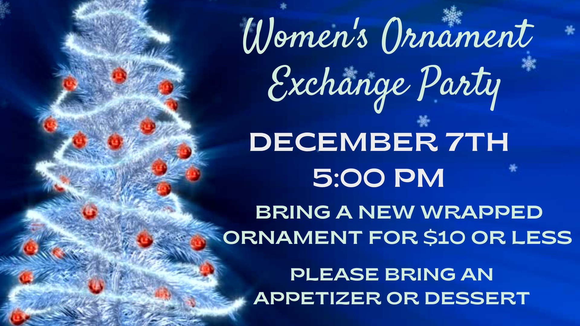 Women's Ornament Exchange Party