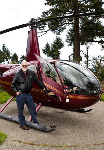 Don with his helicopter