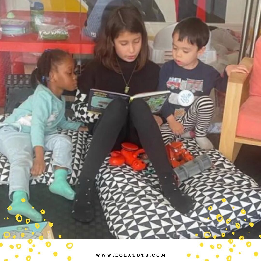 Story time by our mini Lola, Dali.💛 Little ones often naturally gravitate toward the older kiddos. Whether it&rsquo;s to play together or read, they look up to them as peers. Through mixed aged learning, older kiddos engage in their leadership skill