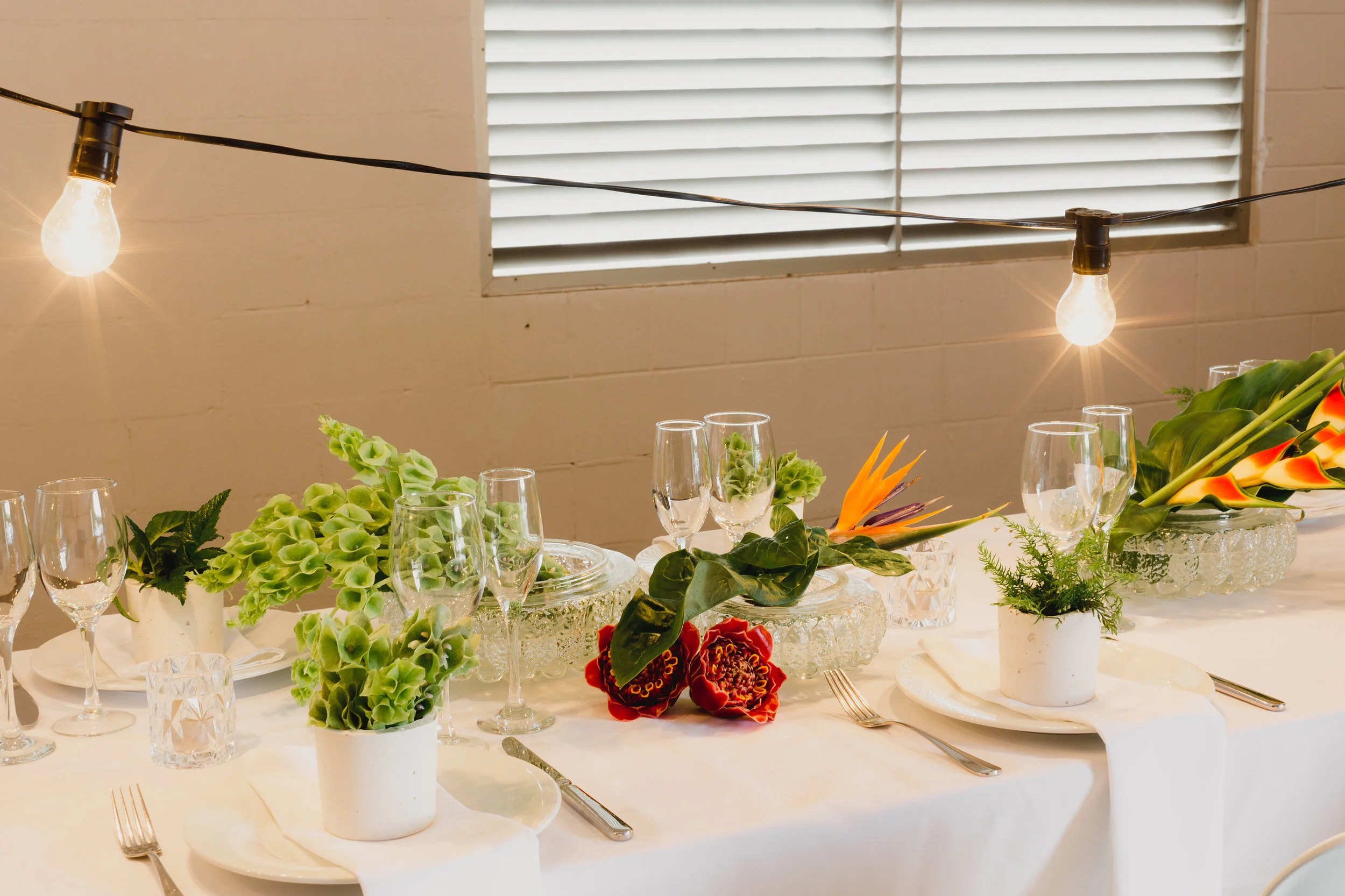 Exhibition Hall - boardroom style dinner
