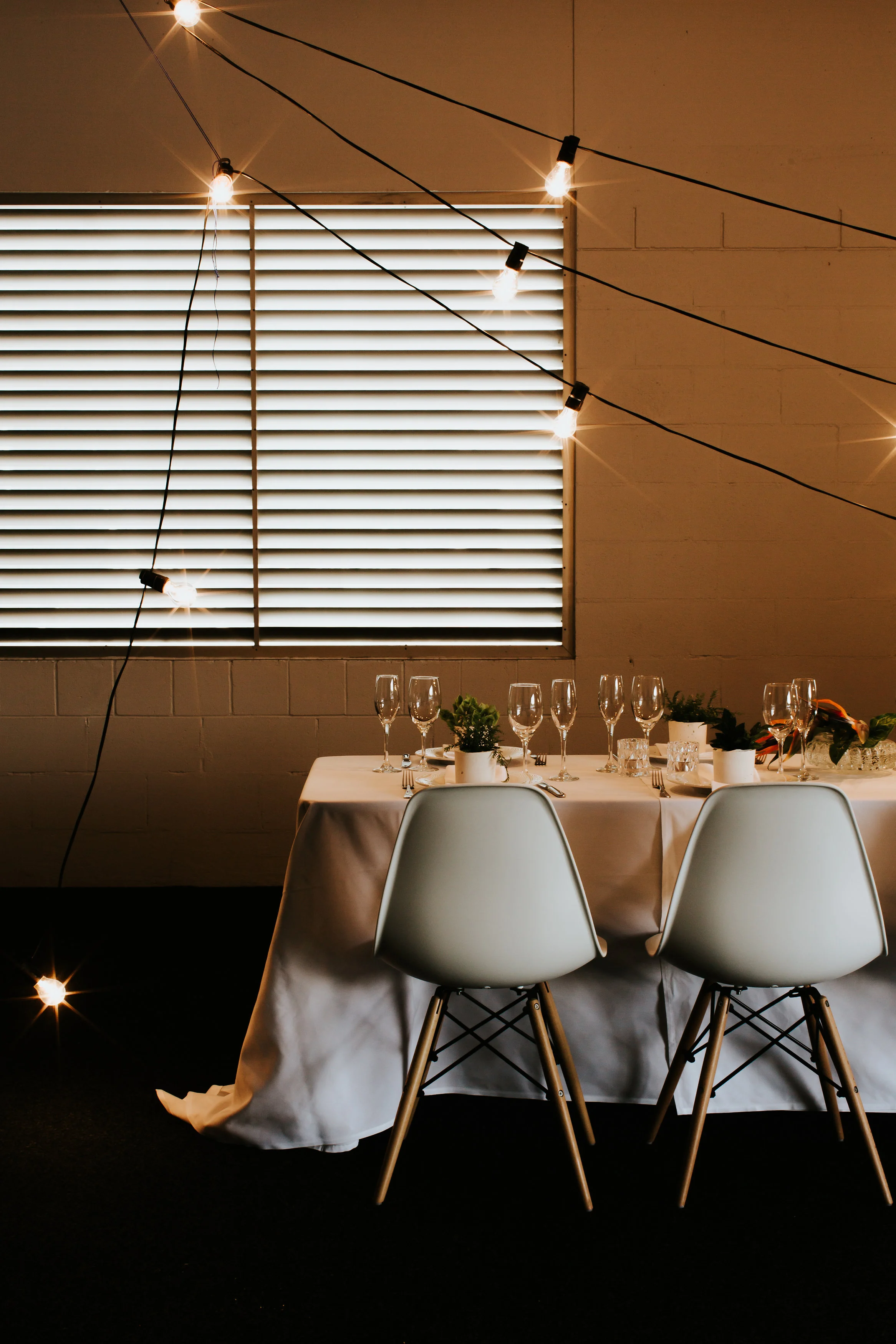 Exhibition Hall - boardroom style dinner