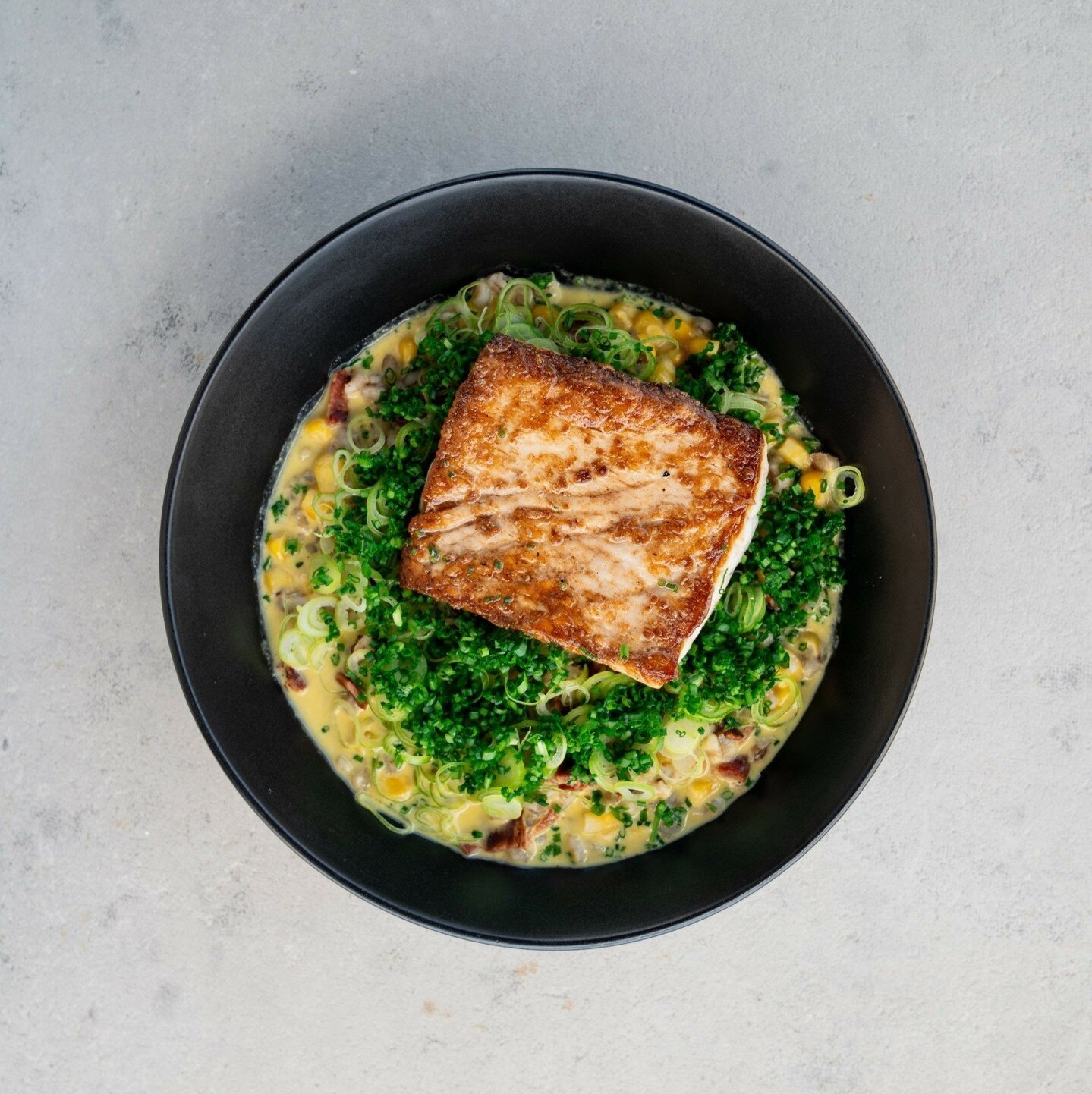 Pan-roasted market fish, sweetcorn sauce, pearl barley, bacon. Paired perfectly with Ata Rangi Pōtiki Chardonnay.

Available for dinner at the Restaurant at Trinity Wharf from 5:30pm daily.
.
.
.
#restaurantnz #tauranga #bayofplentynz #marketfish