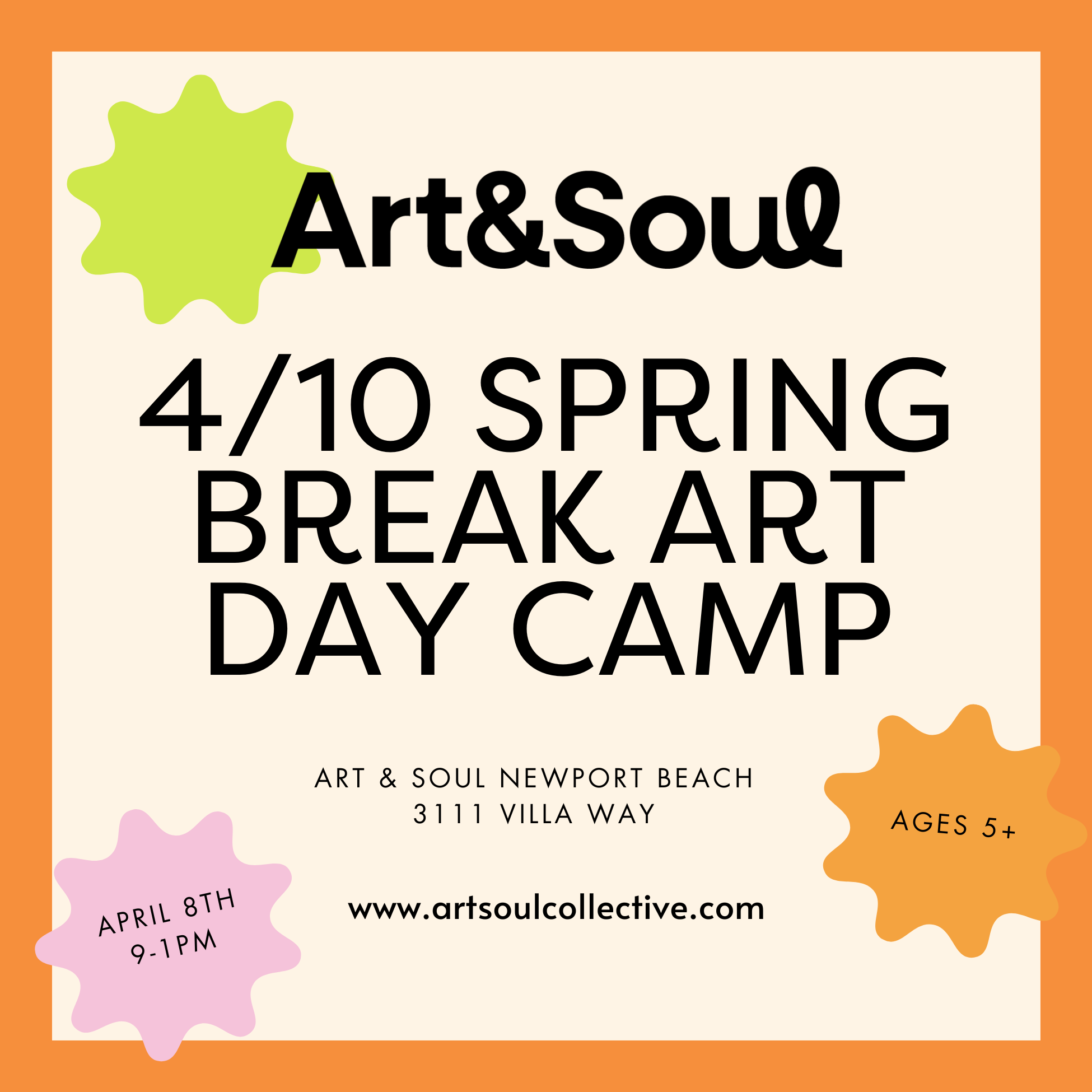 NB 4/10 Spring Break Art Day Camp