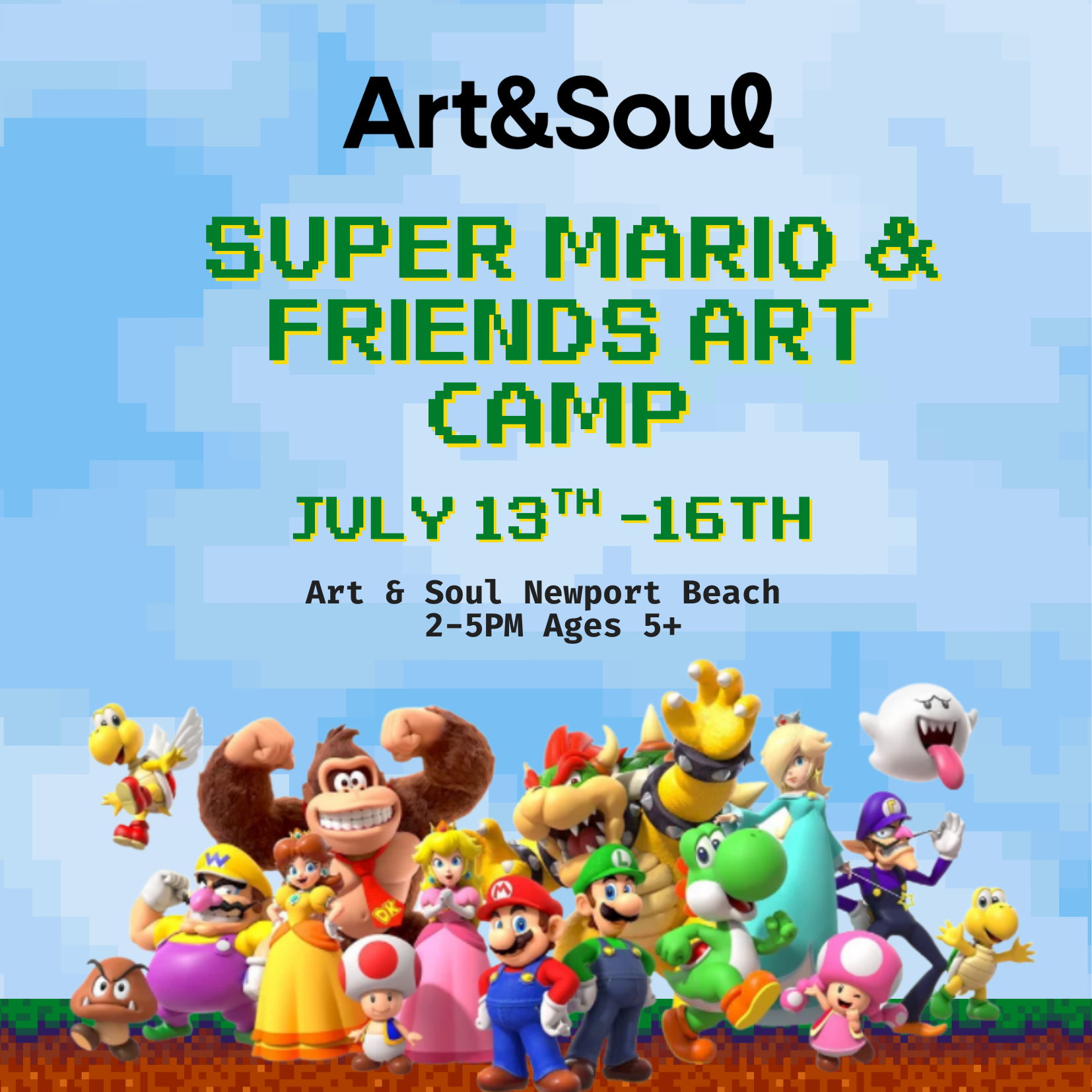 NB Super Mario & Friends  7/13-7/16 Afternoon 2-5PM