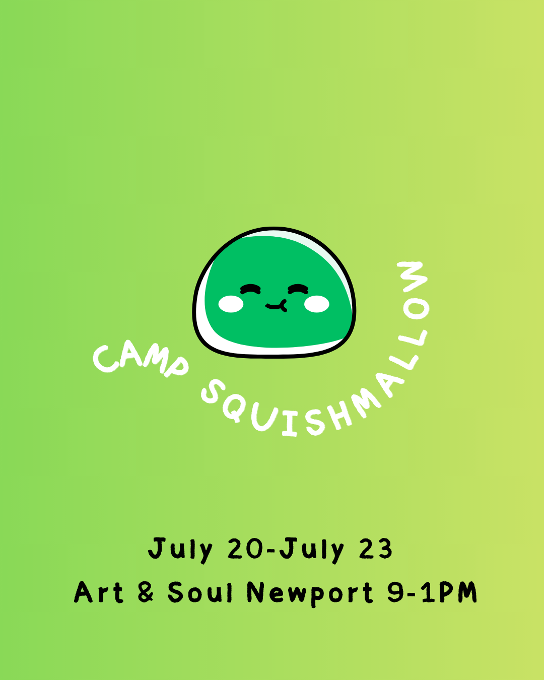 NB Camp Squishmallow 7/20-7/23 Morning 9-1PM