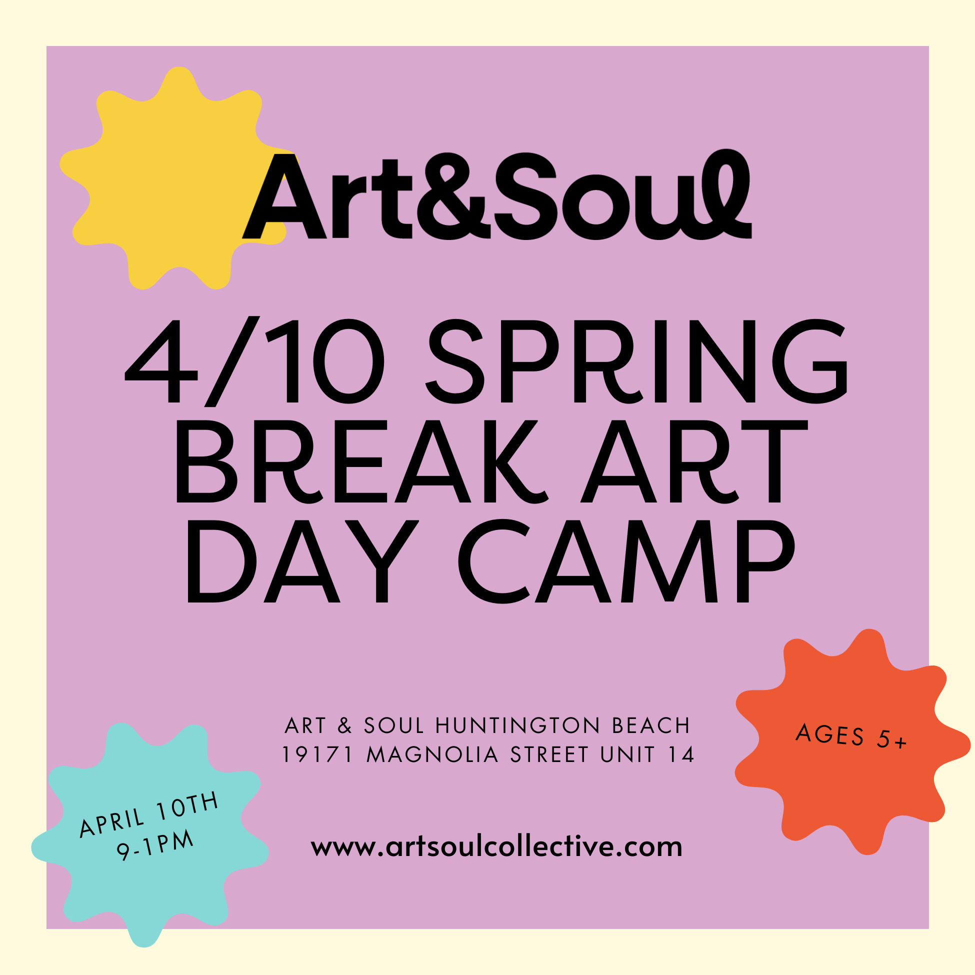 HB 4/10 Spring Break Art Day Camp