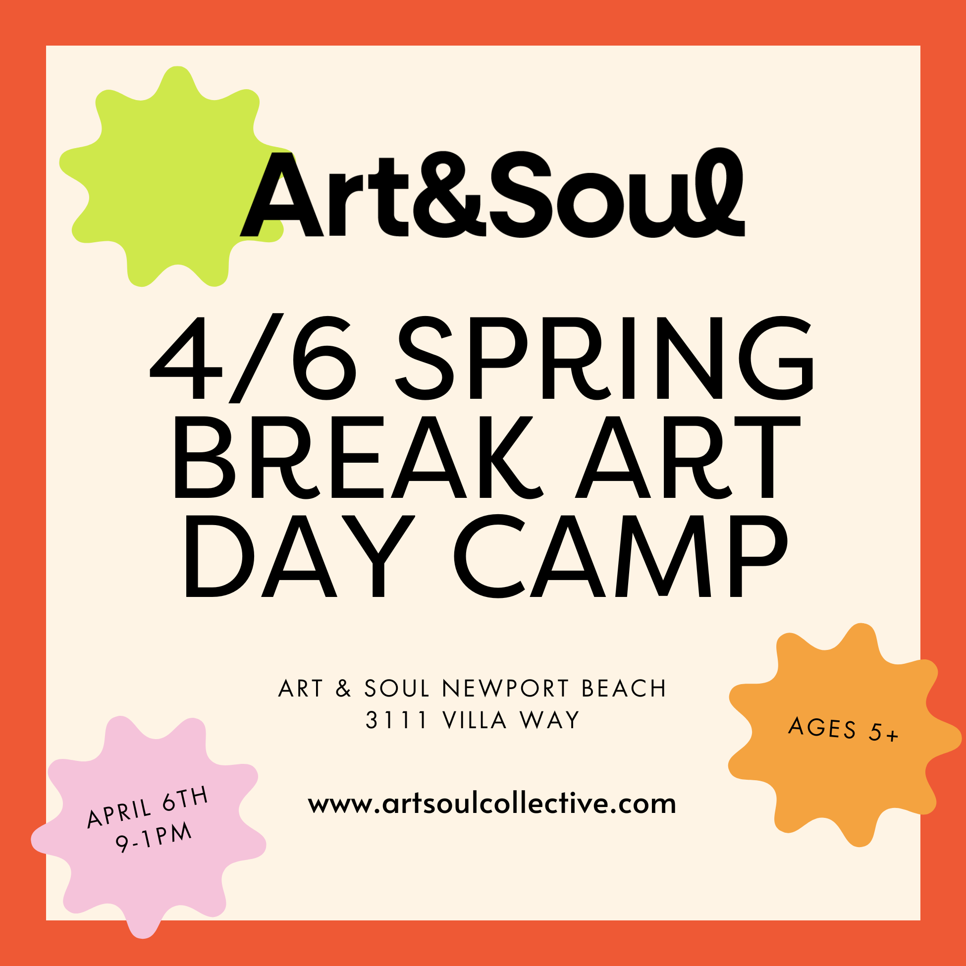 NB 4/6 Spring Break Art Day Camp