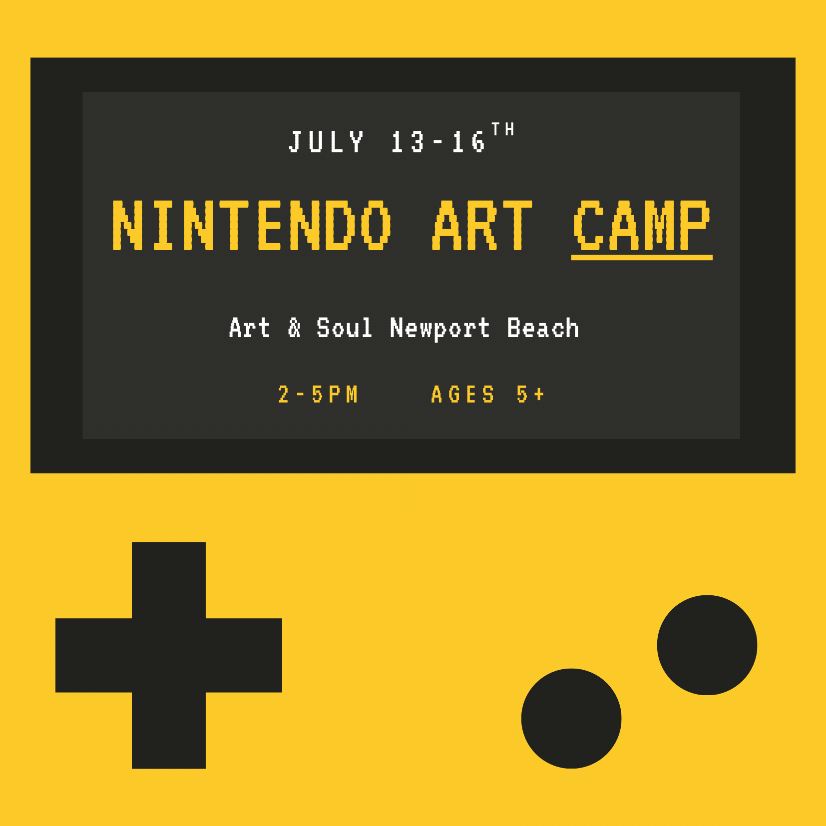 NB Camp Nintendo 7/13-7/16 Afternoon 2-5PM