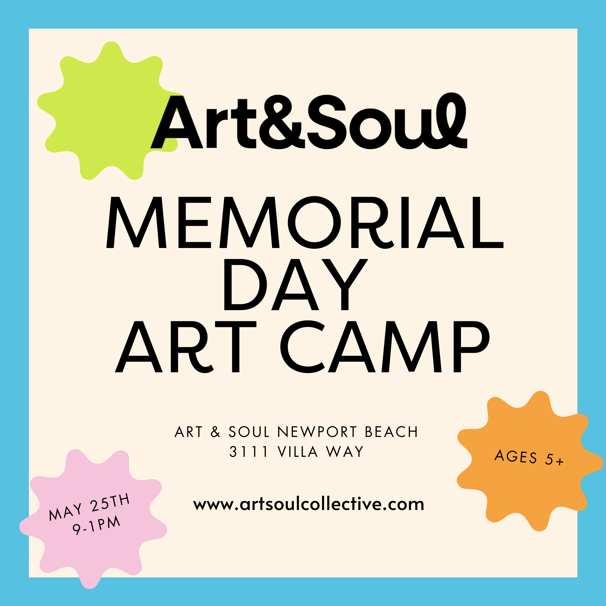 NB 5/25 Memorial Day Art Day Camp