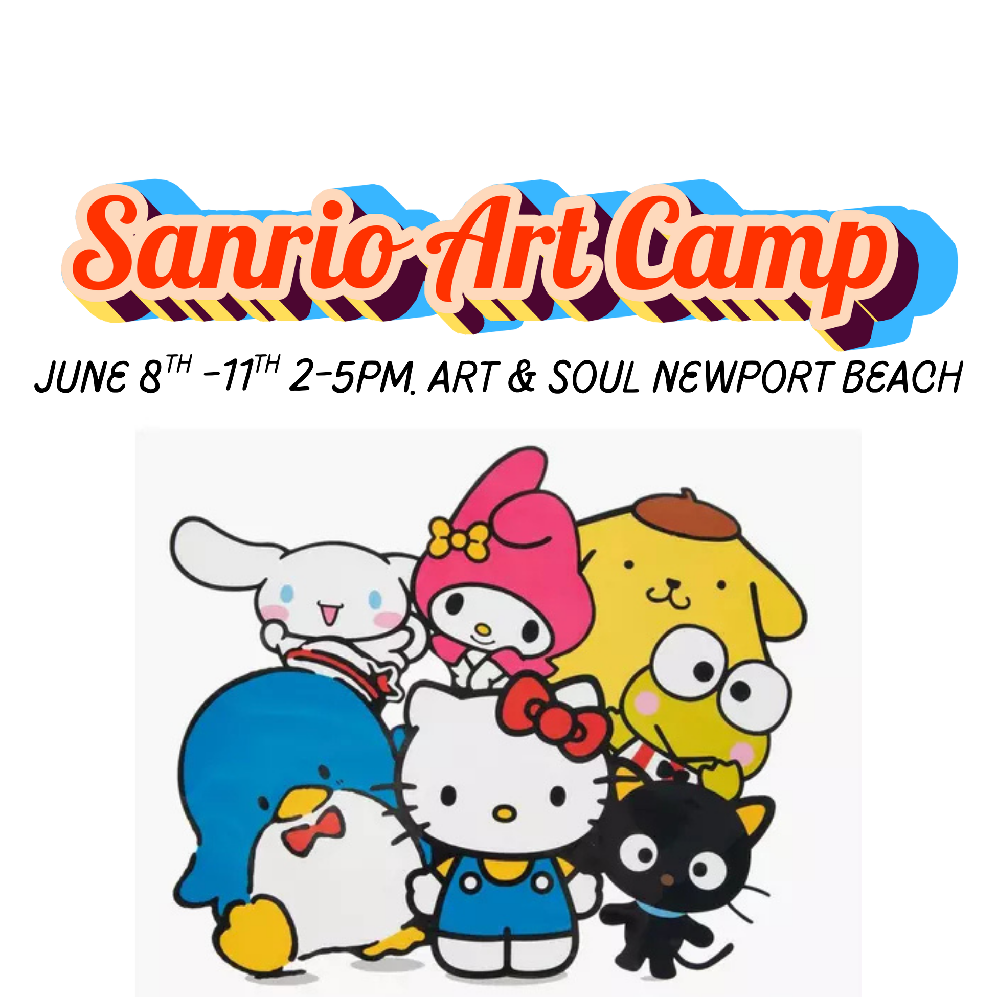 NB Sanrio Art Camp 6/6-6/11 Afternoon 2-5PM