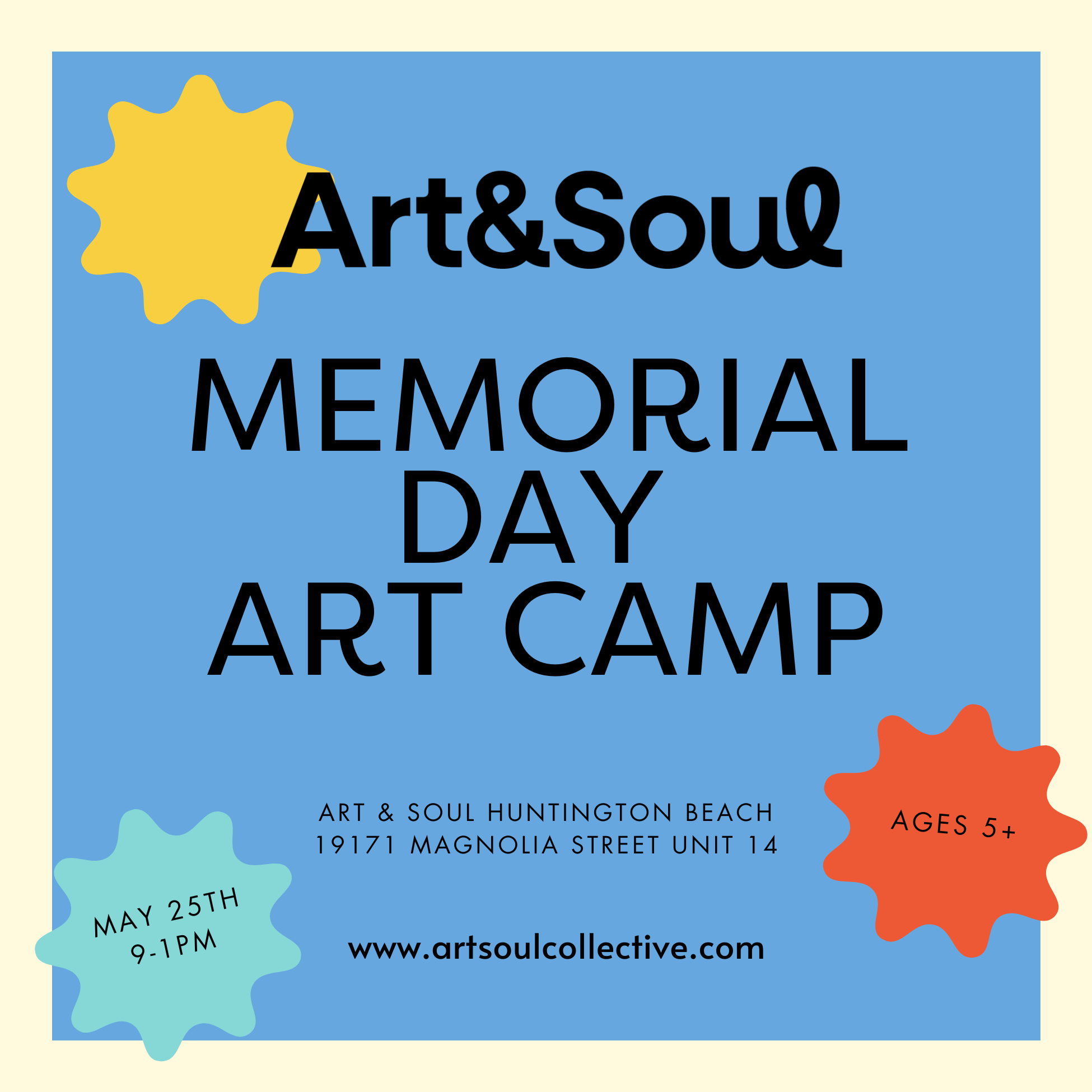 HB 5/25 Memorial Day Art Camp