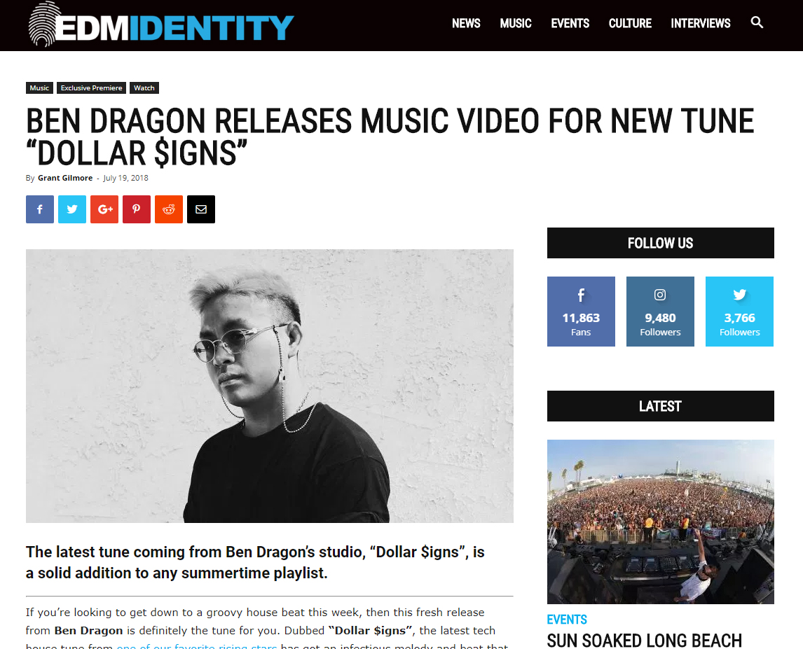 [Music Video Premiere] "Dollar $igns ft. Dare House" on EDM IDENTITY
