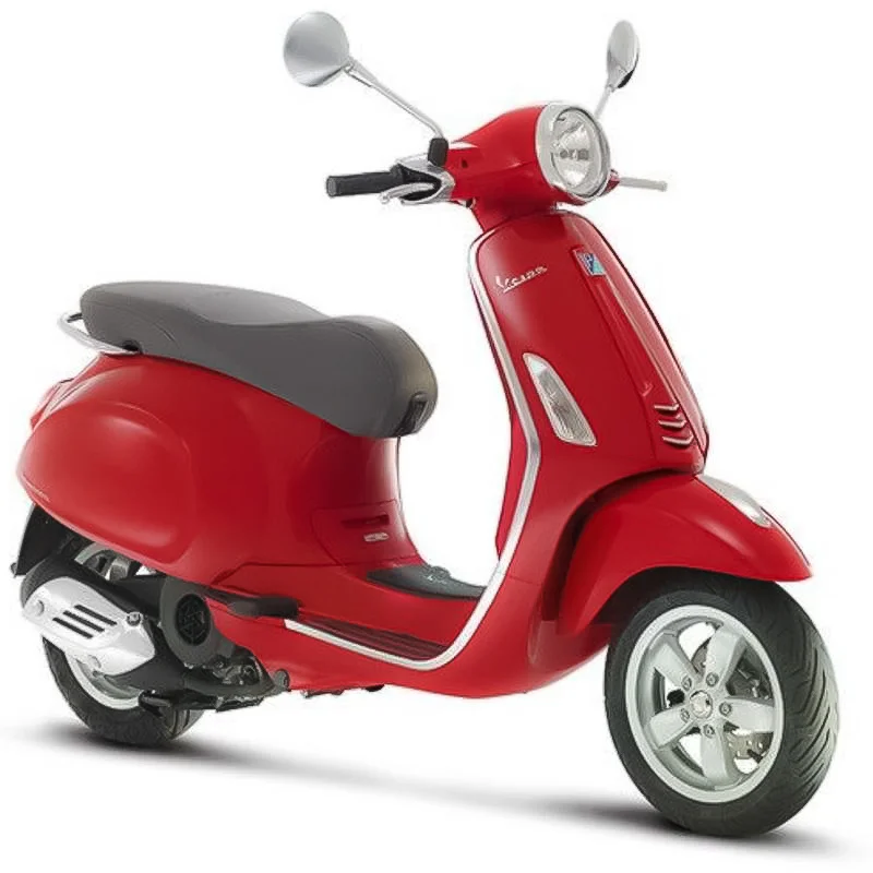 vespa Primavera 50 4T red. image: courtesy vespa