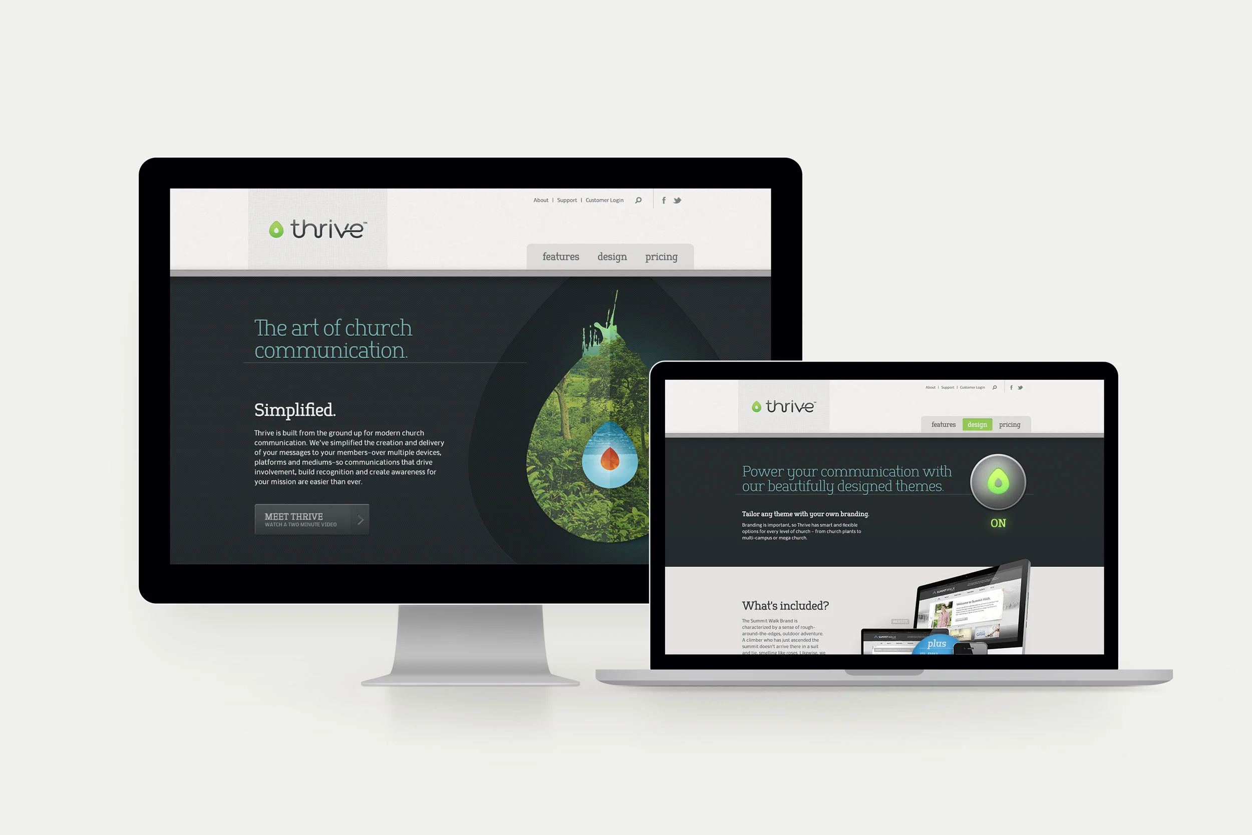 Thrive website design. Image copyright Jeff Miller, HellothisisJeff Design LLC