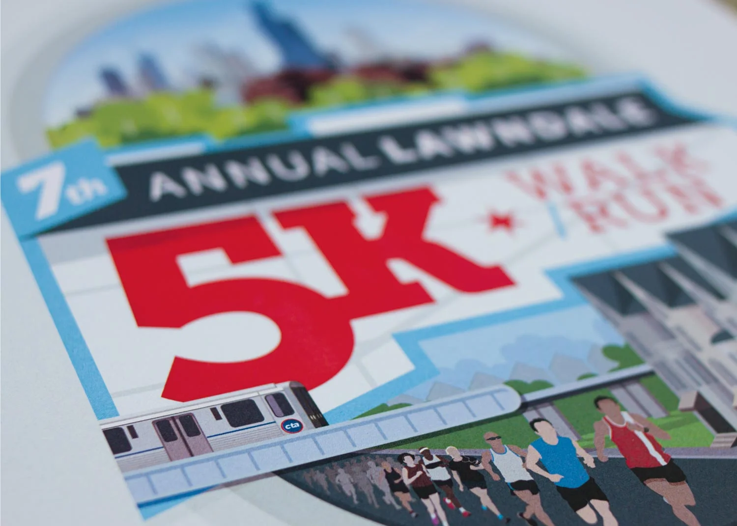 2014 Lawndale 5K poster detail. Image copyright Jeff Miller, HellothisisJeff Design LLC