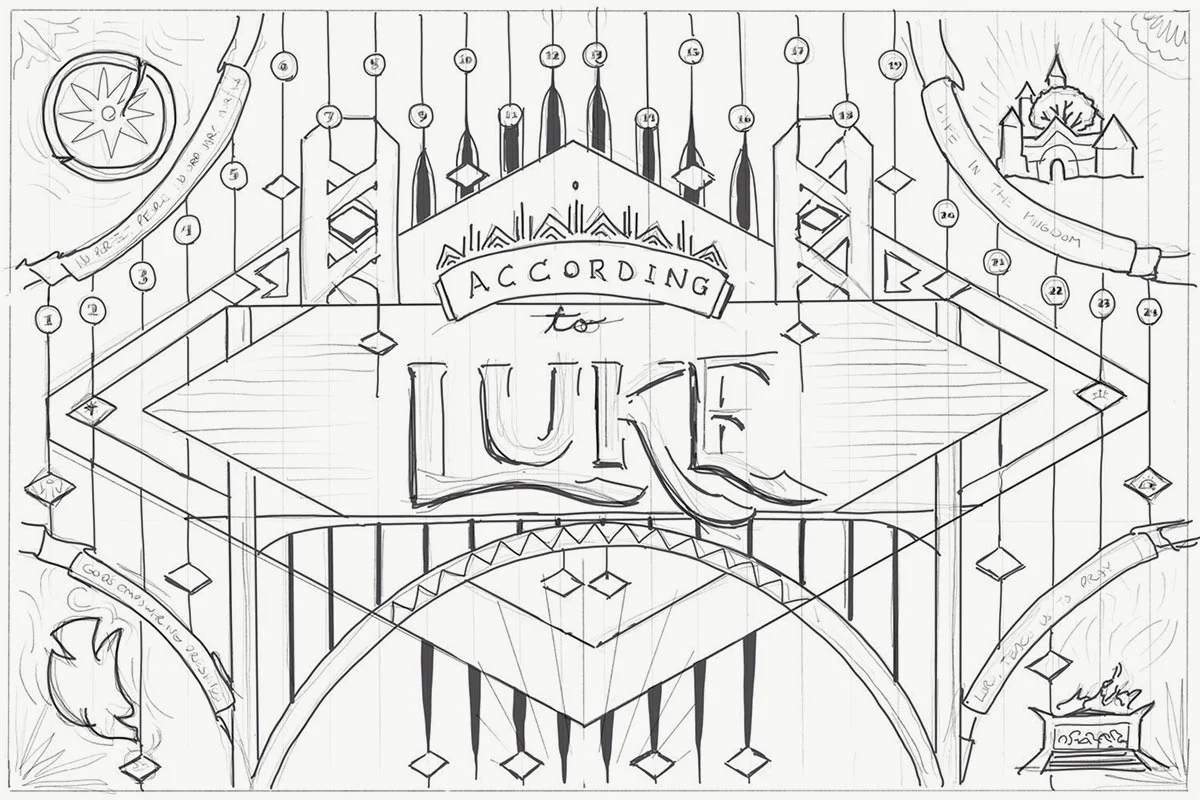 According to Luke original sketch. Image copyright Jeff Miller, HellothisisJeff Design LLC