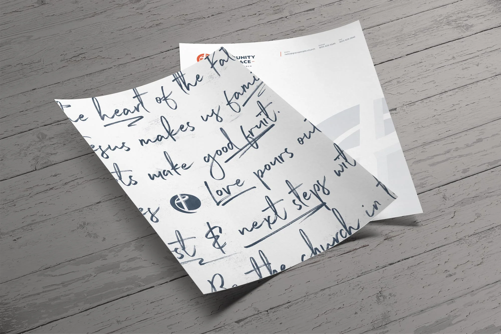 Community of Grace letterhead design by Jeff Miller, HellothisisJeff Design