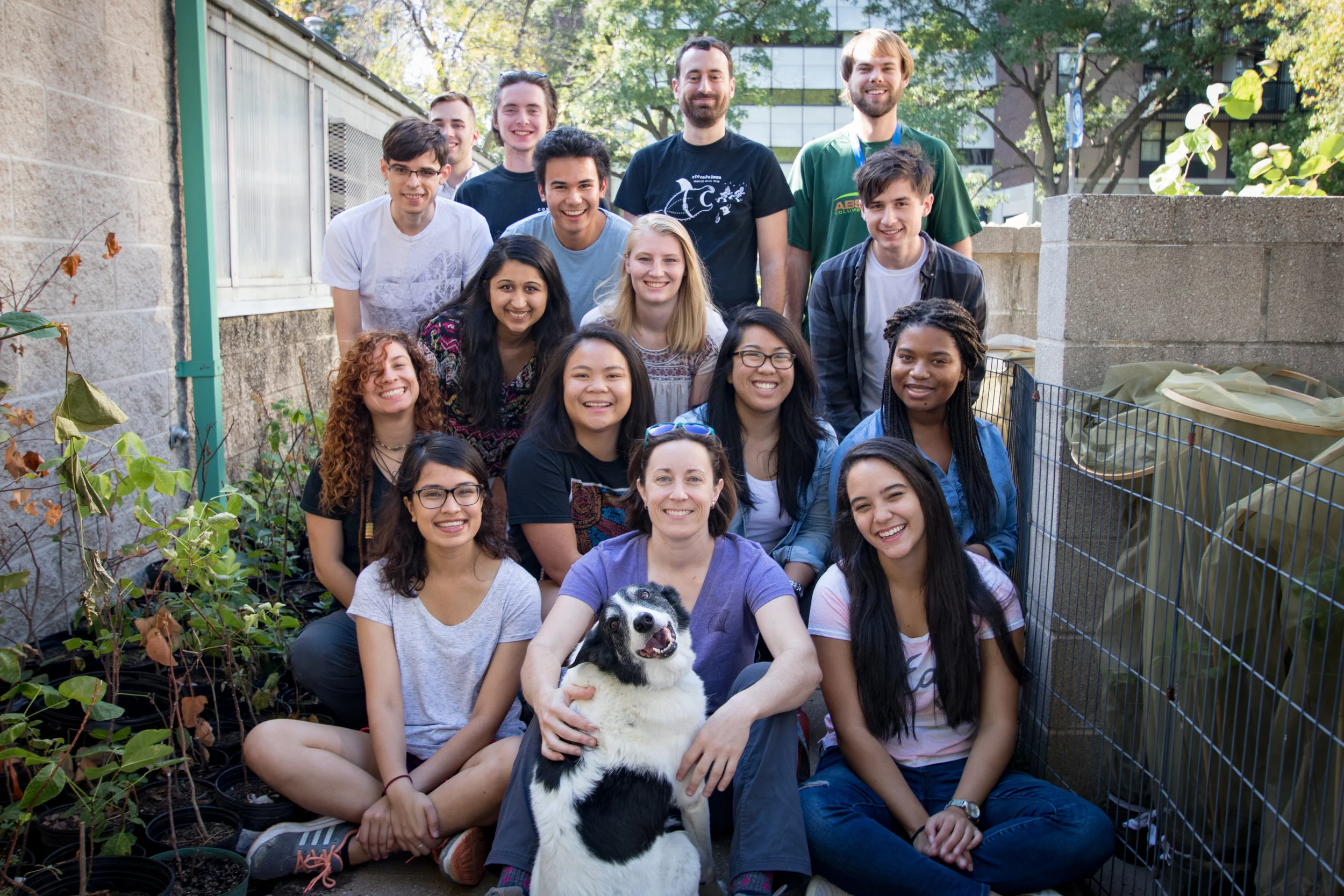 2017 Fowler-Finn Lab group photo. We are a diverse group of scientists passionate about arthropods, vibrational communication, outreach education, supporting diversity in STEM, and having a ton of fun. Photo:  Impact Media Lab