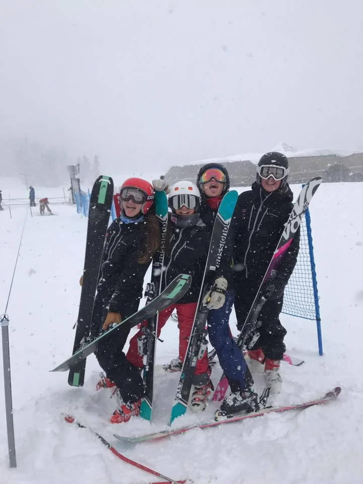 Elise Michaels with some of the Cornell Women’s Ski Team