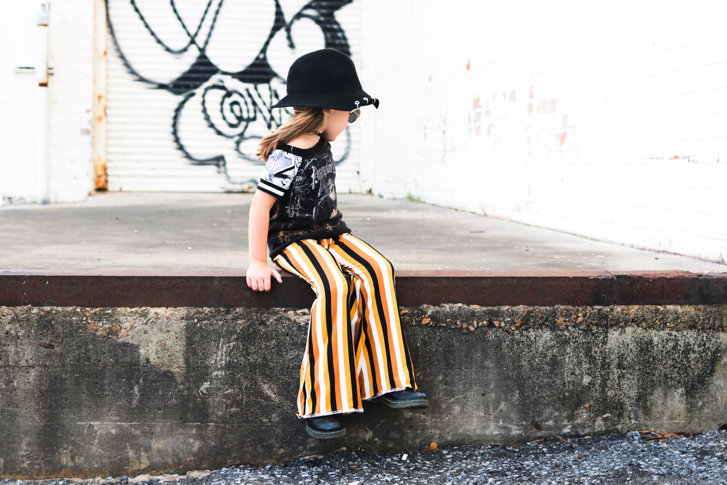 Retro Striped Bell Bottoms