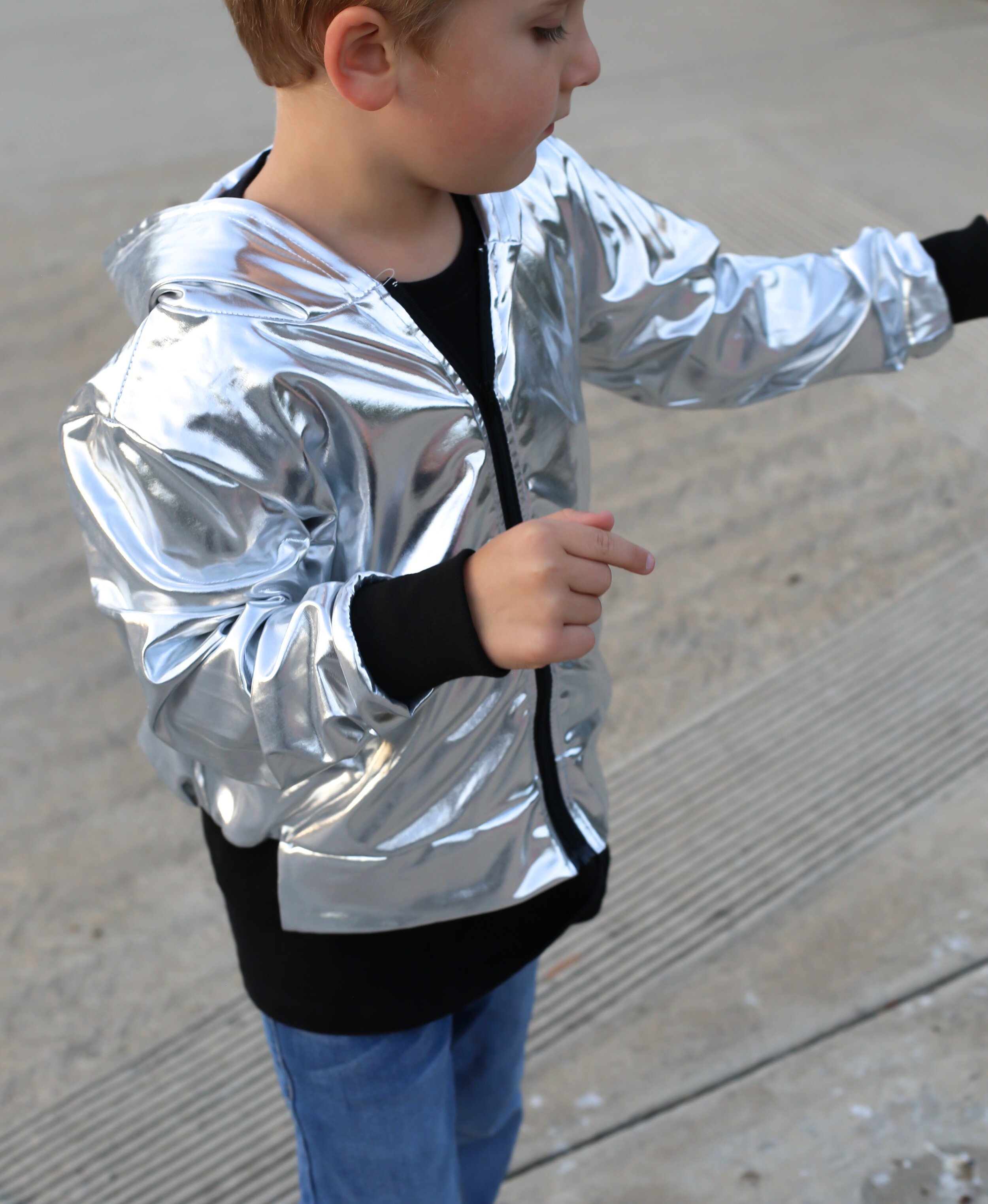 Silver Bomber Jacket