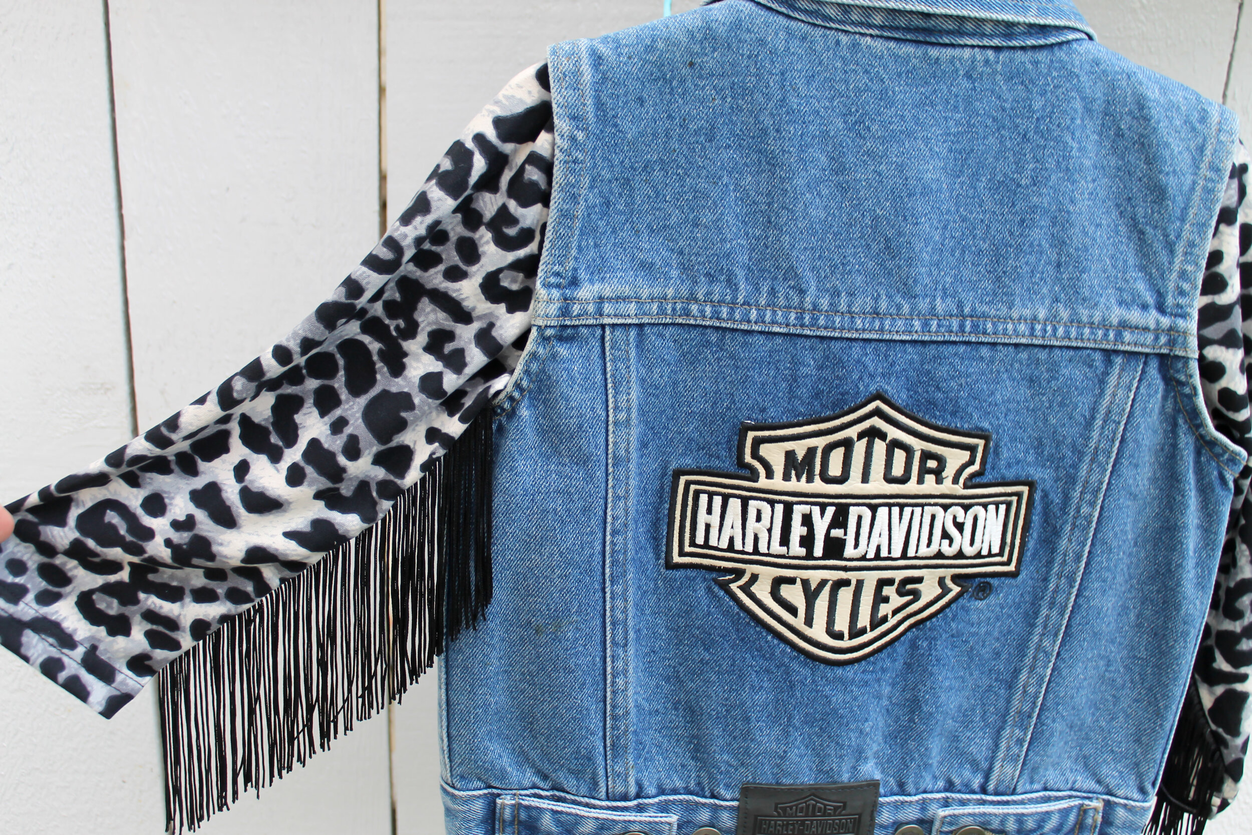 Leopard Fringe Cropped