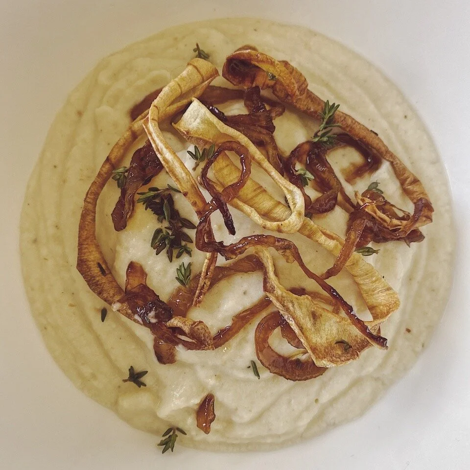 Creamy Parsnip Soup with Caramelised Onion ~ Meal