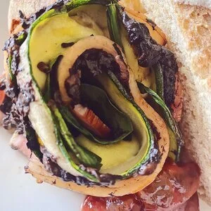 Bacon and Zucchini Rotolo with Mushroom pate ~ Meal
