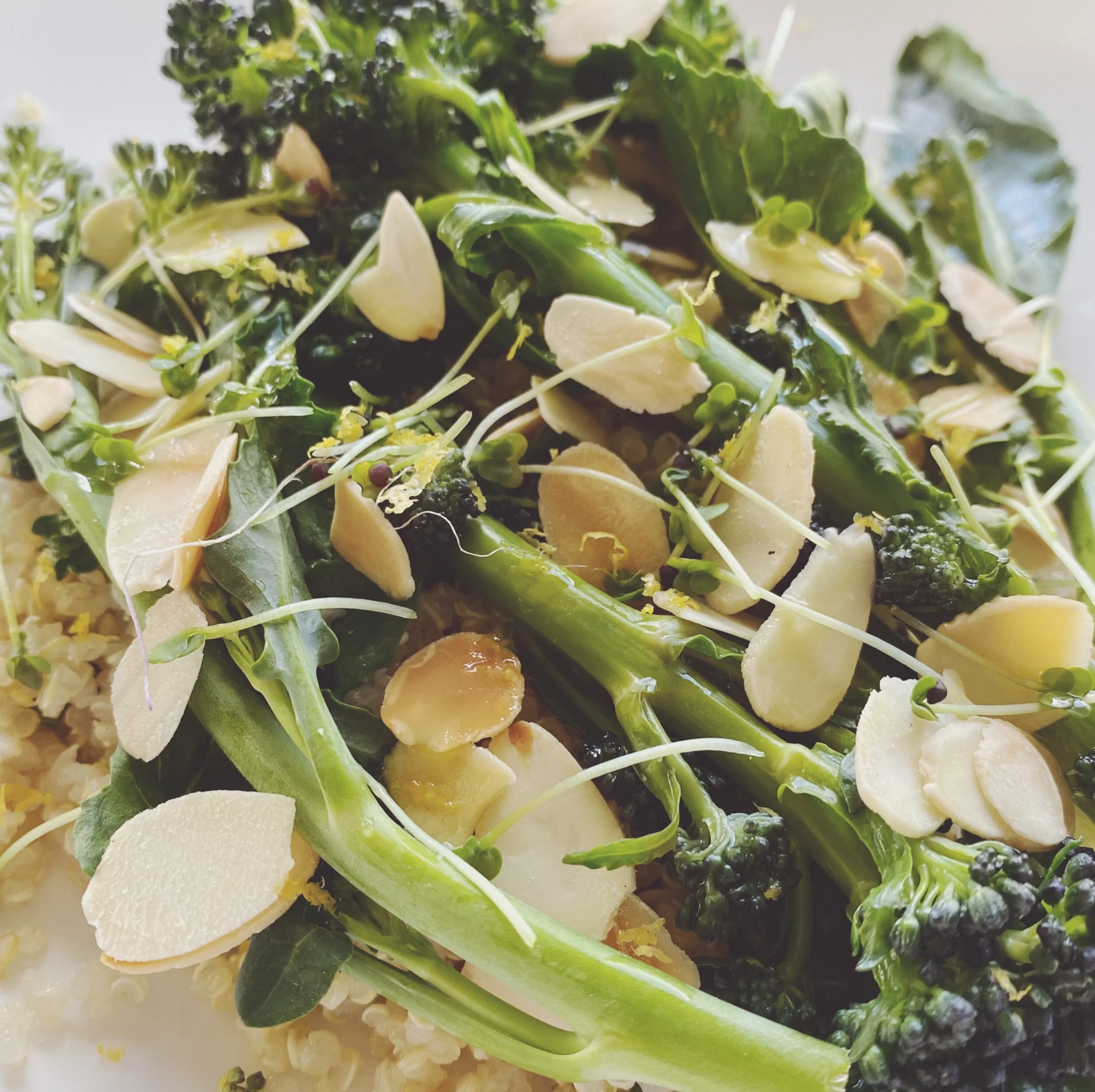 Broccolini, Basil, Almond and Quinoa Salad   ~ Meal/Side