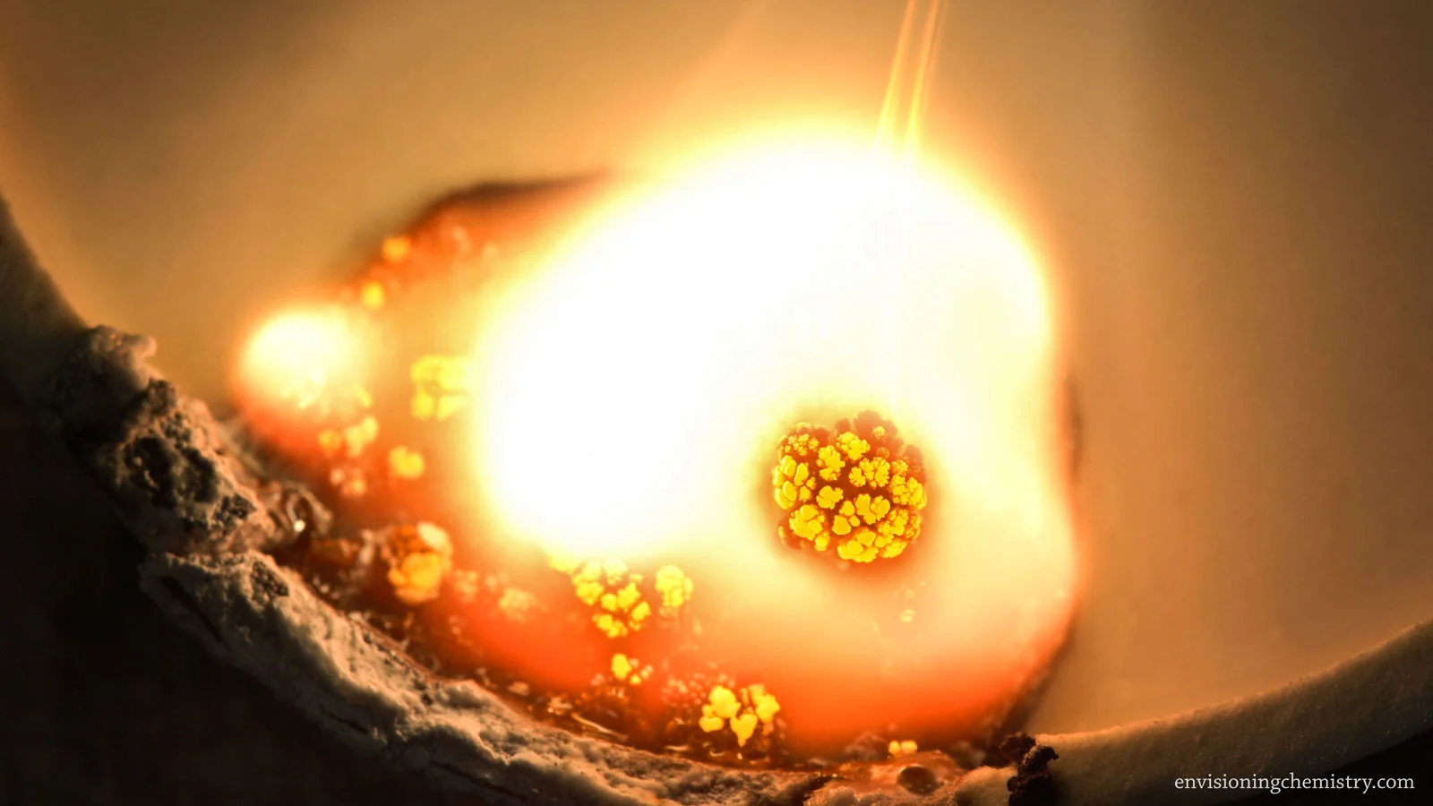 Combustion of lithium in the air