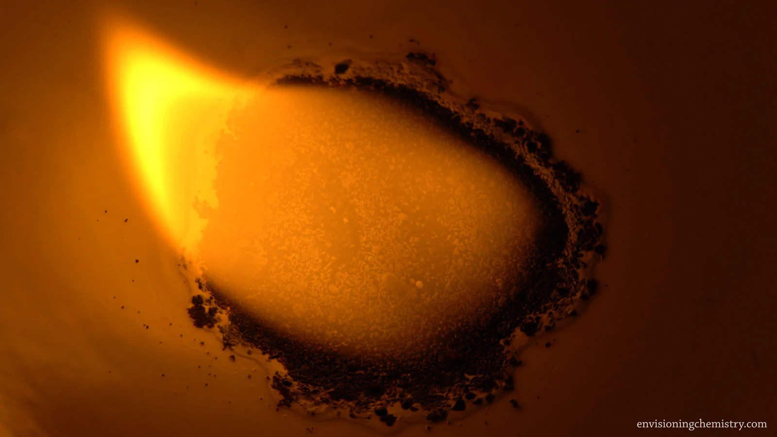 Combustion of red phosphrus in the air