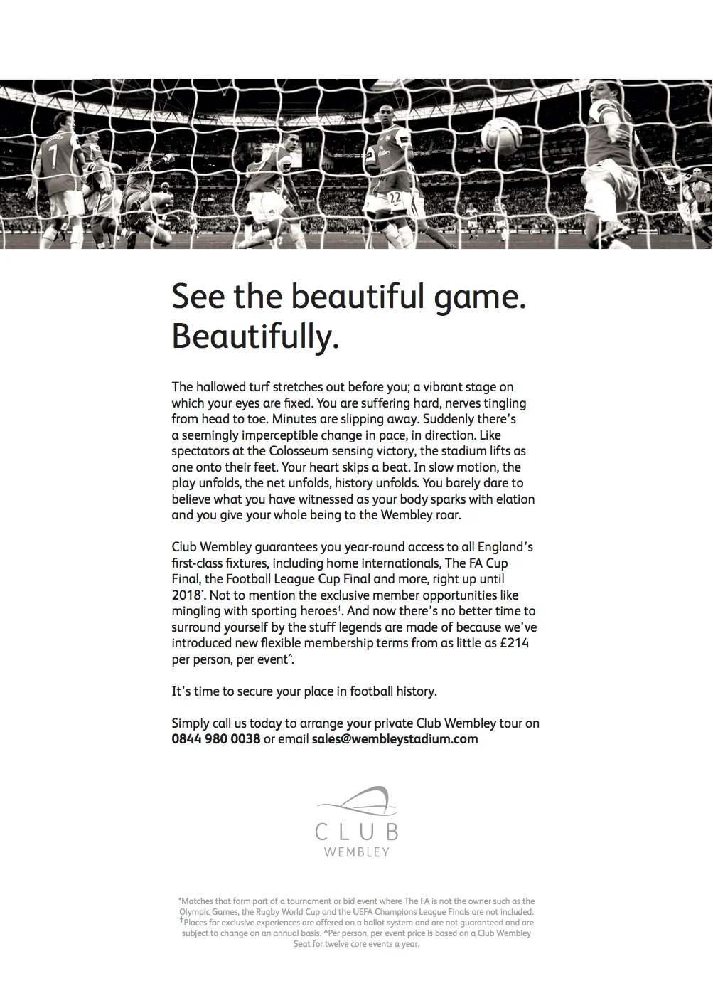 Club Wembley Press Ad for The Blizzard