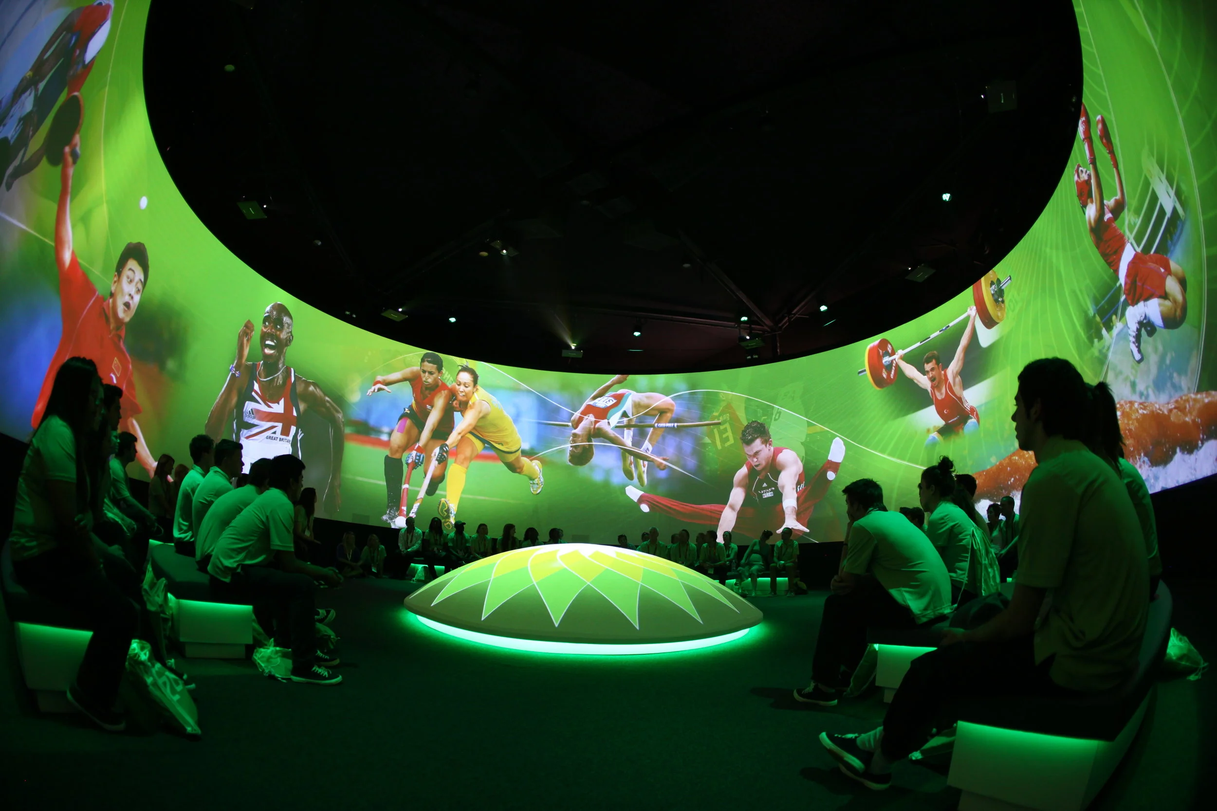 Brand centrepiece activation inside the Olympic Park: 360-degree narrative immersion.    