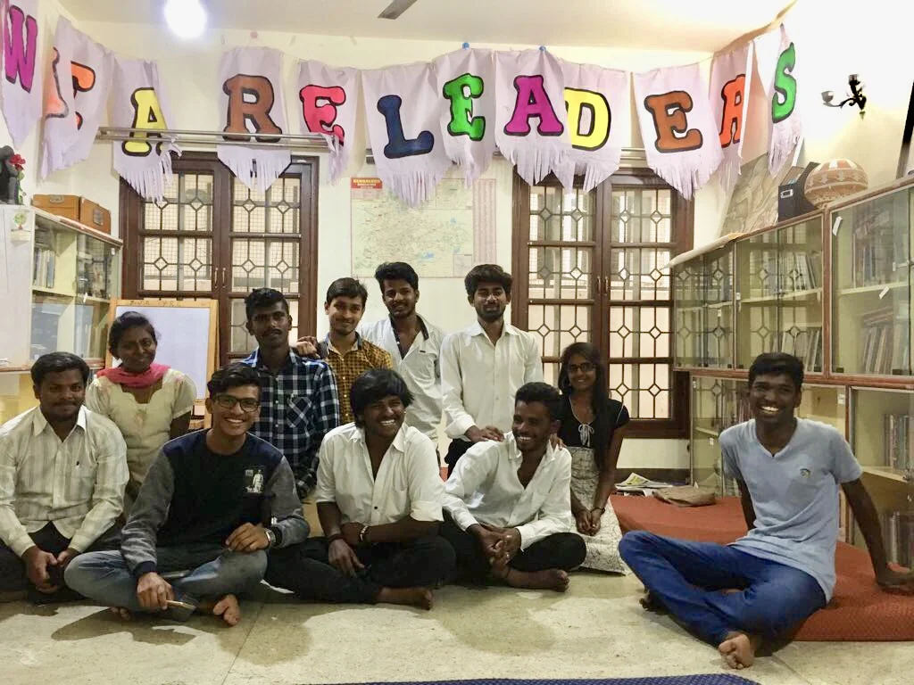 "We are leaders!" - At the Youth Resource Centre in Bangalore. 