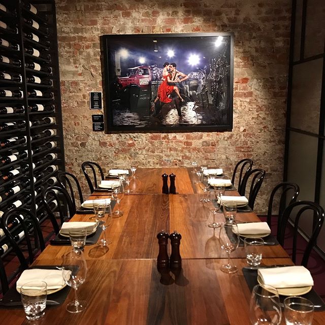 Enredado en tango featuring the gorgeous Violetta and Jordan in its new home at the head of the table @palermomelbourne #palermo #tango #tangodancers #diningroomdecor #melbourneartists @gerardandmarc @gerardphotophoto @marcwasiakstylist @violetabraum