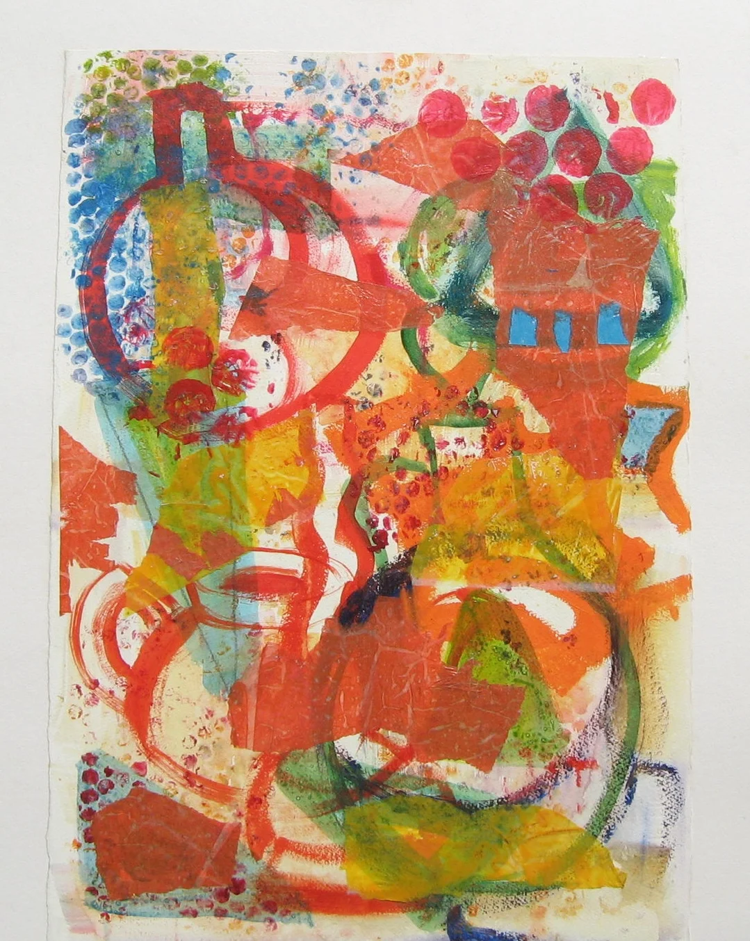 African Vessels,  acrylic &amp; collage on paper, 22x30, 750.00 framed