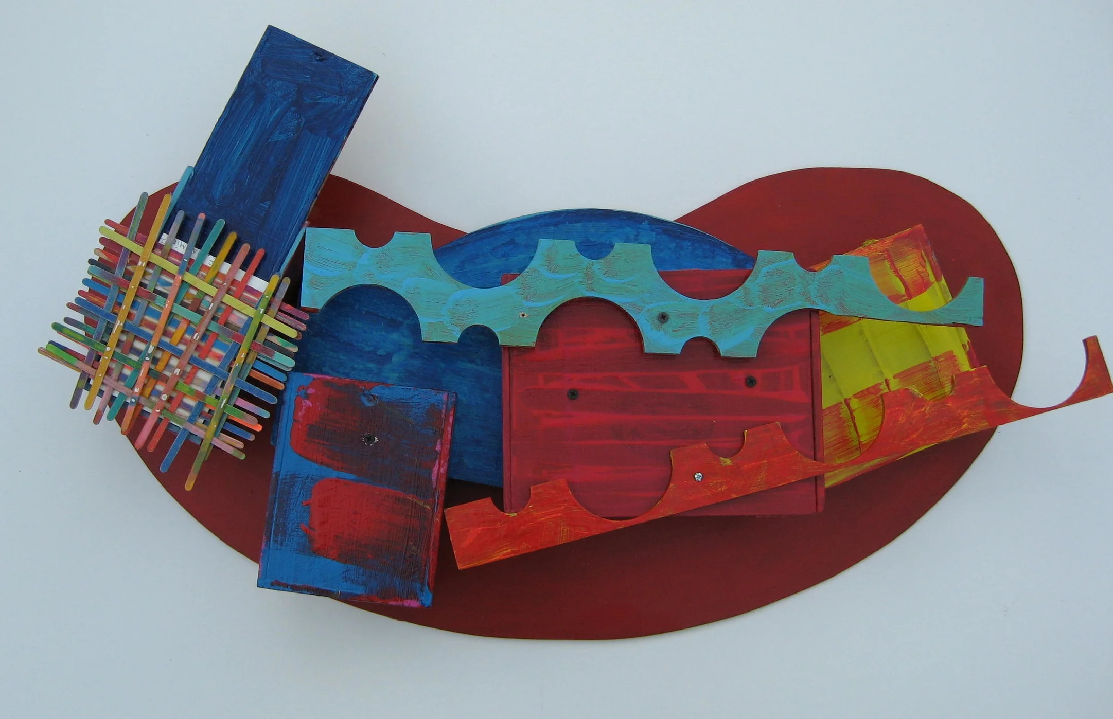 In The Saddle,   acrylic on wood,