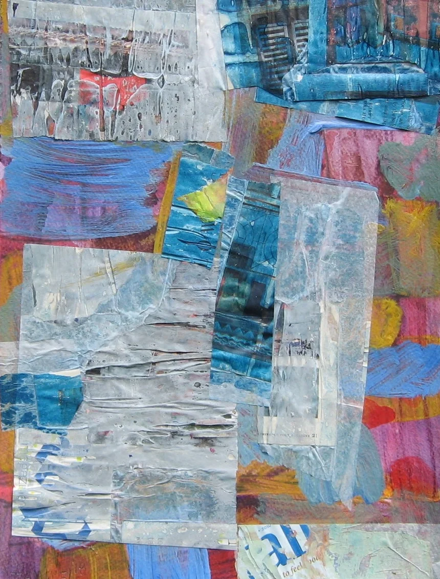 Flour Mill,  acrylic &amp; collage on paper,   16x20, $275.00 framed  